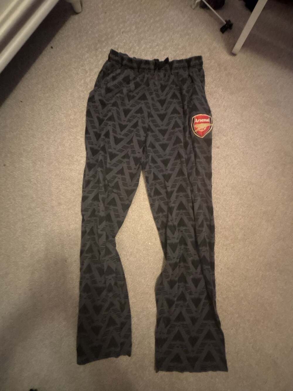 Arsenal FC Official Lounge Pants Size Small Geometric Print